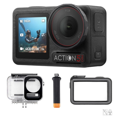 DJI Osmo Action 5 Pro Diving Combo – 4K Actioncam mit 60 m Tauchgehäuse, Dual OLED-Touchscreens, Druckmesser & Farbsensor für echte UW-Farben