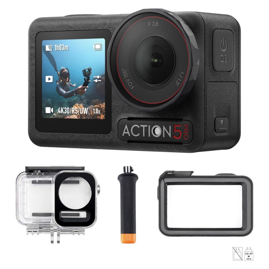 DJI Osmo Action 5 Pro Diving Combo – 4K Actioncam mit 60 m Tauchgehäuse, Dual OLED-Touchscreens, Druckmesser & Farbsensor für echte UW-Farben