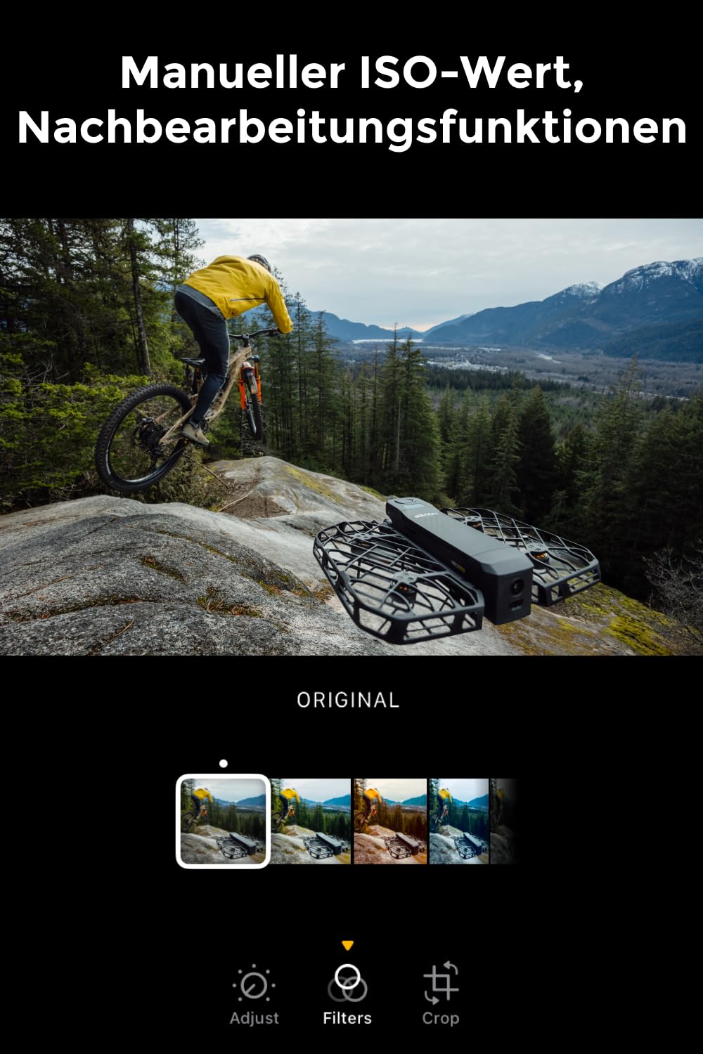 HOVERAir X1 PROMAX Action Cam – 8K Drohne mit 10+ Flugmodi, 42 km/h Verfolgung, OmniTerrain, Rückkollisions-Erkennung (Rad-Kombo)