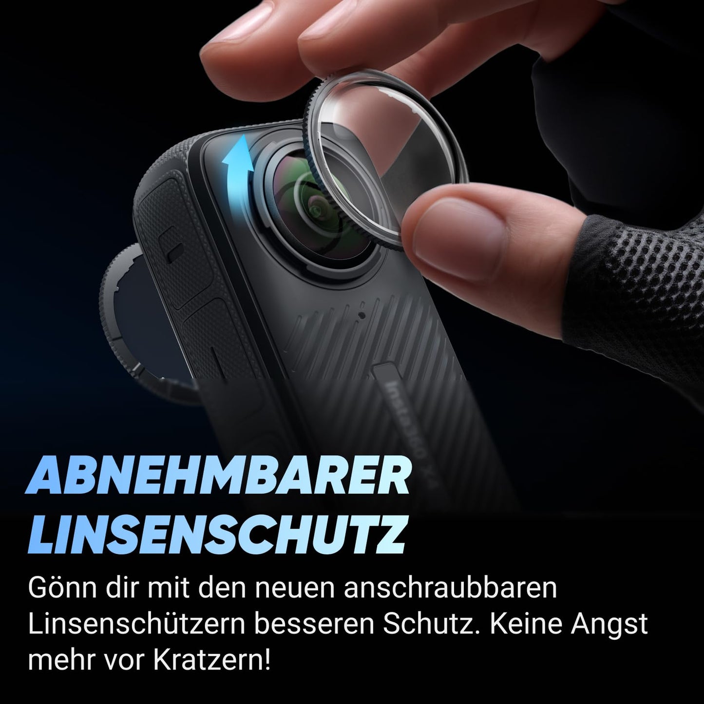 Insta360 X4 Motorrad Lenker Kit – 8K 360° Actioncam, 4K Weitwinkel, wasserdicht, unsichtbarer Stick, Objektivschutz, KI-Editing, ohne microSD