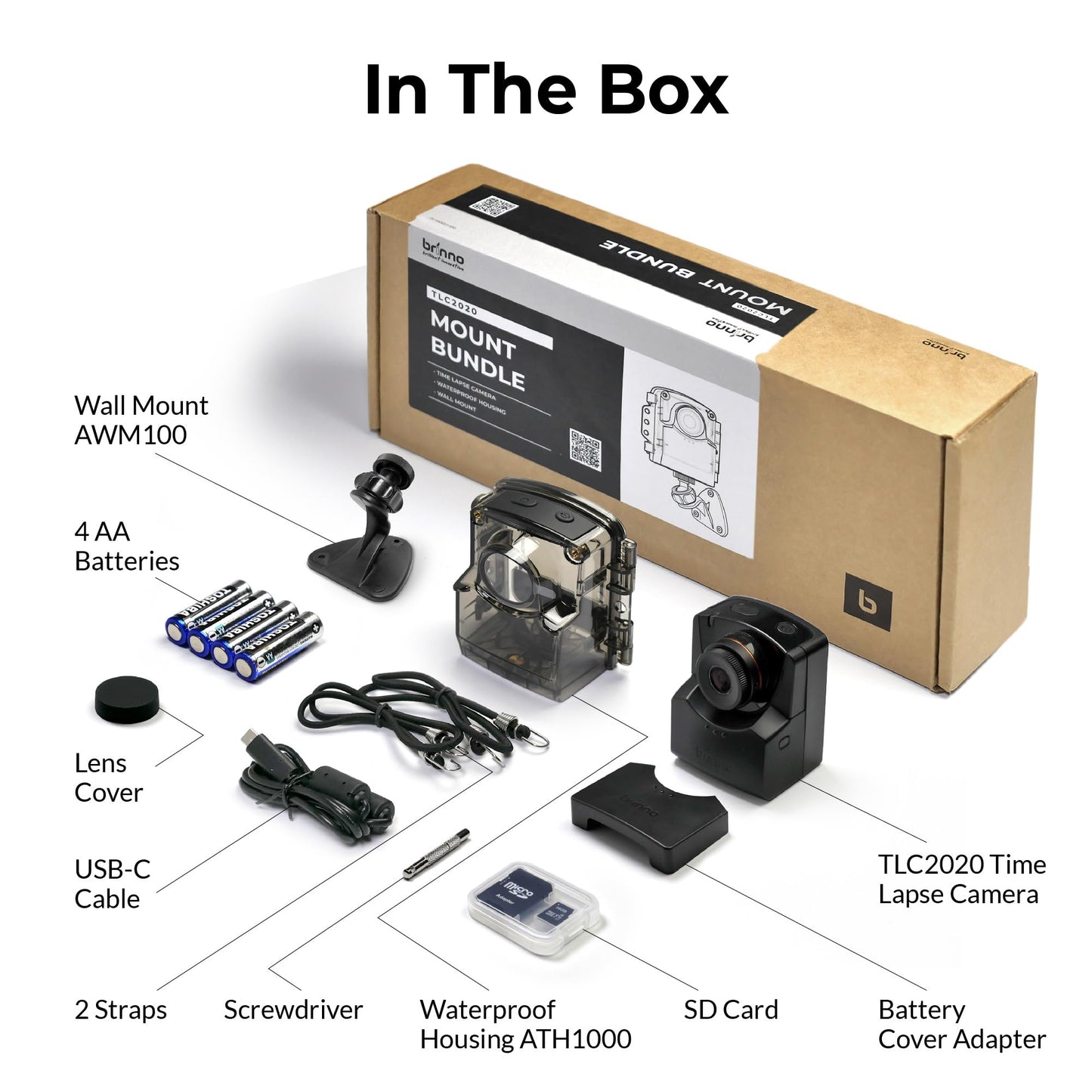 Brinno TLC2020 Outdoor-Kit – Zeitrafferkamera mit IP67-Gehäuse, Halterung, HDR, langer Akkulaufzeit & flexibler Programmierung, einfach bedienbar