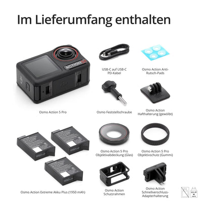 DJI Osmo Action 5 Pro Power Combo – 4K/120fps Actioncam, 1/1,3" Sensor, wasserdicht, Dual OLED-Touchscreens, Stabilisierung, ideal für Sport & Vlogs