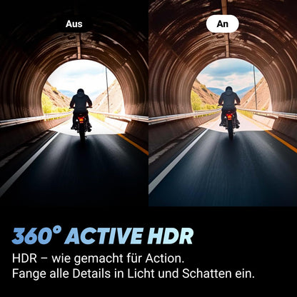 Insta360 X4 Motorrad Lenker Kit – 8K 360° Actioncam, 4K Weitwinkel, wasserdicht, unsichtbarer Stick, Objektivschutz, KI-Editing, ohne microSD
