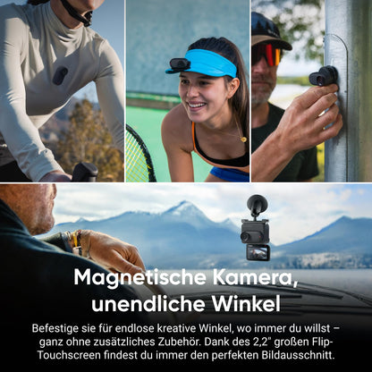Insta360 GO 3S Action-Bundle – 4K Mini-Cam, freihändig tragbar, 140 min Akku, 10 m wasserdicht, Stabilisierung, KI-Editing, ideal für Vlogs & Reisen