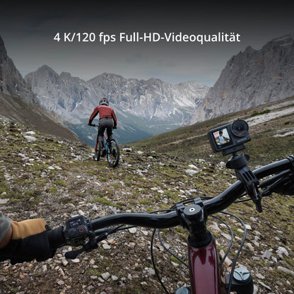 DJI Osmo Action 4 Pro Adventure Combo, 4K/120fps, 1/1.3" Sensor, wasserdicht, Dual Touchscreens, Stabilisierung, 3 Akkus, 58-teiliges Zubehör